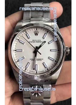 Rolex Oyster Perpetual REF#124300 41MM Cal.3230 Movement Swiss Replica White Dial 904L Steel 1:1 Mirror Replica Watch