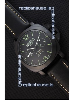 Panerai Luminor GMT 8 Days Power Reserve Japanese Replica PVD Case Watch