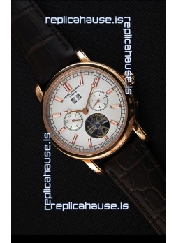 Patek Philippe Japanese Tourbillon Replica Watch in Pink Gold Case