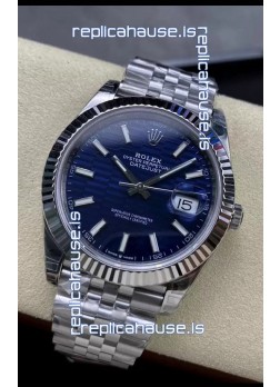 Rolex Datejust Cal.3235 Movement 1:1 Mirror Replica 904L Steel 41MM - Blue Fluted Motif Dial