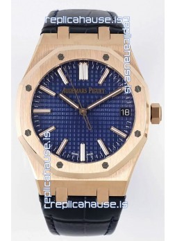 Audemars Piguet Royal Oak 15510 50th Anniversary 41MM Blue Dial Rose Gold 41MM 1:1 Mirror Replica