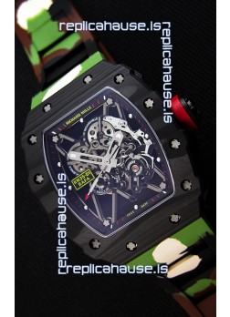 Richard Mille RM35-01 Rafael Nadal Forged Carbon Case with Camouflage Rubber Strap 