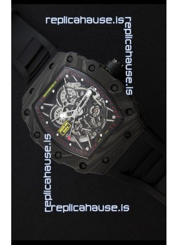 Richard Mille RM35-2 Rafael Nadal Forged Carbon Case with Black Rubber Strap