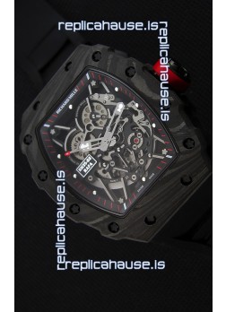 Richard Mille RM35-2 Rafael Nadal Forged Carbon Case with Black Rubber Strap