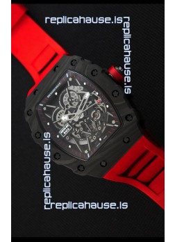 Richard Mille RM35-2 Rafael Nadal Forged Carbon Case with Red Strap