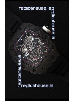 Richard Mille RM35-2 Rafael Nadal Forged Carbon Case with Black Strap