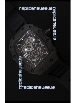 Richard Mille RM35-2 Rafael Nadal Forged Carbon Case with Black Strap