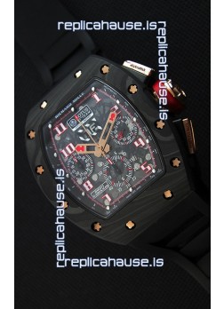 Richard Mille RM011 Romain Grosjean Lotus F1 Edition Forged Carbon Case Swiss Watch 