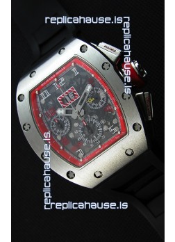 Richard Mille RM011-FM Felipe Massa One Piece Titanium Case Watch in Black Strap