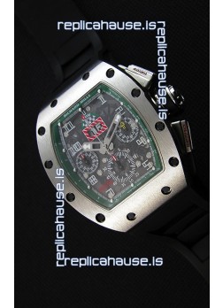 Richard Mille RM011-FM Felipe Massa One Piece Titanium Case Watch in Black Strap