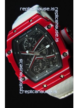 Richard Mille 67-02 Mutaz Barshim Forged Carbon Swiss Replica Watch 
