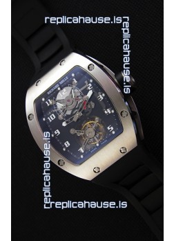 Richard Mille RM001 Evolution Tourbillon Swiss Replica Watch with Brushed Steel Case