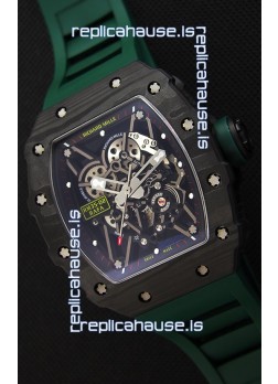 Richard Mille RM35-02 Rafael Nadal Forged Carbon Case with Green Strap 
