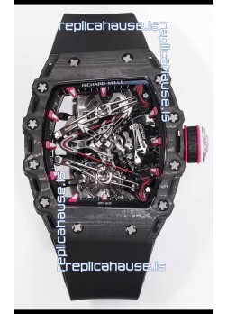 Richard Mille RM38-02 Carbon Casing Bubba Watson Black Rubber Tourbillon Movement 1:1 Mirror Replica