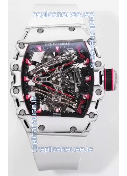 Richard Mille RM38-02 White Carbon Bubba Watson White Rubber Tourbillon Movement 1:1 Mirror Replica
