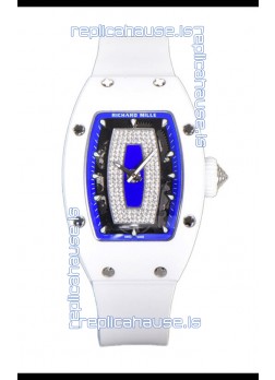 Richard Mille RM007 White Ceramic Blue Dial Automatic Superclone Swiss Replica Watch