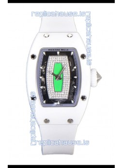 Richard Mille RM007 White Ceramic Green Dial Automatic Superclone Swiss Replica Watch