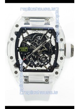 Richard Mille RM35-02 Rafael Nadal Transparent Sapphires Casing with Genuine Tourbillon Super Clone Watch