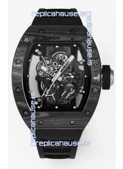 Richard Mille RM055 Black Carbon Casing 1:1 Superclone Genuine Tourbillon Watch 