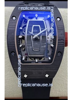 Richard Mille RM07 Black Carbon Casing Black Strap 1:1 Superclone Swiss Replica Watch 