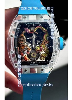 Richard Mille RM51-01 Sapphires Crouching Tiger Hidden Dragon Tourbillon Movement 1:1 Mirror Replica