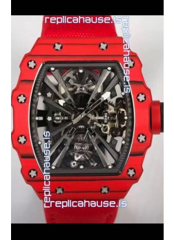 Richard Mille RM12-01 Carbon Fiber Case Genuine Tourbillon Movement 1:1 Mirror Replica Watch