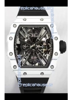 Richard Mille RM12-01 White Carbon Fiber Case Genuine Tourbillon Movement 1:1 Mirror Replica Watch