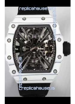 Richard Mille RM12-01 White Carbon Fiber Case Genuine Tourbillon Movement 1:1 Mirror Replica Watch