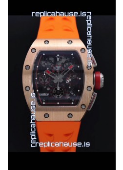 Richard Mille RM011-FM Felipe Massa Rose Gold Casing Swiss Replica Watch