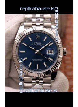 Rolex Datejust 41MM Cal.3135 Movement Swiss Replica Watch in 904L Steel Casing Blue Dial