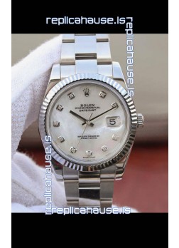 Rolex Datejust 41MM Cal.3135 Movement Swiss Replica Watch in 904L Steel Pearl Dial