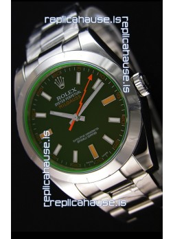 Rolex Milgauss 116400M Swiss Watch with Black Dial - Ultimate 904L Steel Watch 