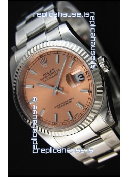 Rolex Datejust 36MM Cal.3135 Movement Swiss Replica Champange Dial Oyster Strap - Ultimate 904L Steel Watch 