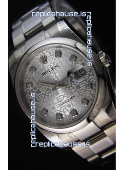 Rolex Datejust 36MM Cal.3135 Movement Swiss Replica Watch in Steel White Steel Dial