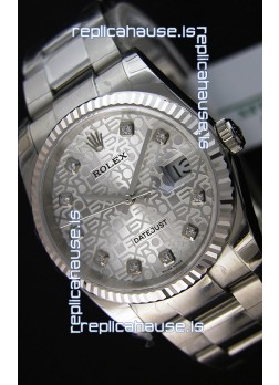 Rolex Datejust 36MM Cal.3135 Movement Swiss Replica Watch in Steel White Steel Dial