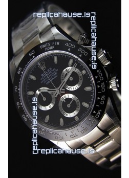 Rolex Cosmograph Daytona 116500LN Black Dial Original Cal.4130 Movement - Ultimate 904L Steel Watch 