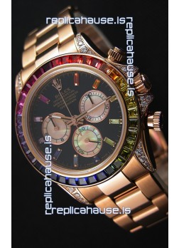 Rolex Cosmograph Daytona 116595RBOW Rverose  1:1 Mirror Replica Cal.4130 Movement