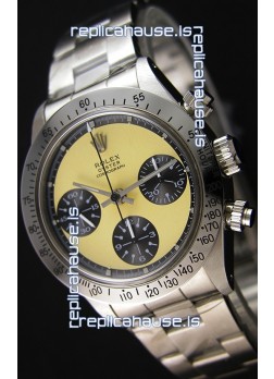Rolex Daytona Vintage REF 6264 Off-White Dial Swiss Replica Watch - 904L Steel Watch 