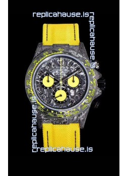 Rolex Daytona DiW Forged Cabon Casing 1:1 Mirror Replica Black Carbon Dial
