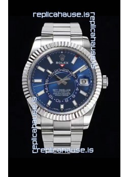 Rolex Sky-Dweller REF# 326934 Blue Dial Watch in 904L Steel Case 1:1 Mirror Replica