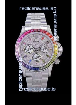 Rolex Daytona ICED OUT 904L Steel Casing Watch Original Cal.4130 Movement - 1:1 Mirror Replica
