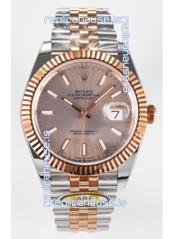 Rolex Super Clone Datejust ETA 3235 Movement 41MM Two Tone Rose Gold Plating and Dial Watch