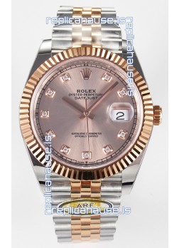 Rolex Super Clone Datejust ETA 3235 Movement 41MM Two Tone Rose Gold Plating and Dial Watch