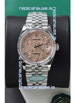 Rolex Super Clone Datejust ETA 3235 Movement 36MM Sundust Computer dial 36MM Steel Case Watch