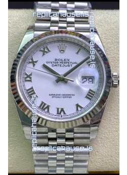 Rolex Datejust 126234 36MM Swiss Replica in 904L Steel in White Dial 1:1 Mirror Replica
