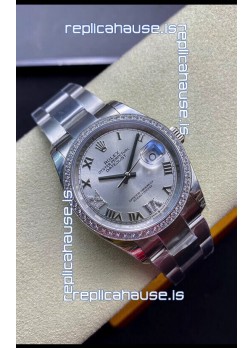 Rolex Datejust 126281RBR-0012 36MM Swiss 1:1 Mirror Replica in 904L Steel - Silver Dial