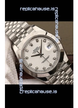 Rolex Datejust 41MM Cal.3135 Swiss 1:1 Mirror Replica Watch in 904L Steel Casing White Dial