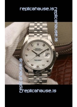 Rolex Datejust 41MM Cal.3135 Swiss 1:1 Mirror Replica Watch in 904L Steel Casing White Dial