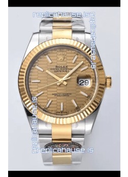 Rolex Datejust Cal.3235 Movement 1:1 Mirror Replica 904L Steel 41MM - Gold Fluted Motif Dial