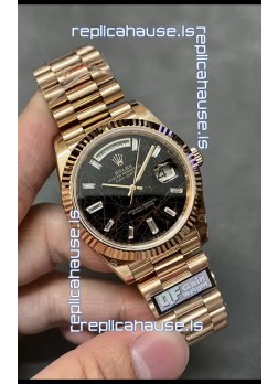 Rolex Day Date Presidential 18K Rose Gold Watch 40MM - Eisenkiesel Dial 1:1 Mirror Quality